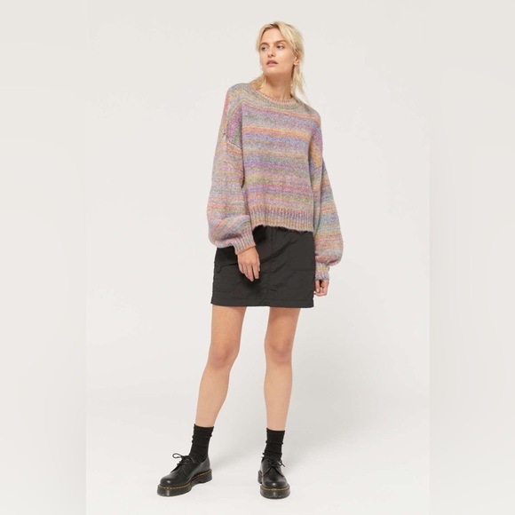 Urban Outfitters Rainbow Balloon Sleeve Sweater S - Picture 2 of 11